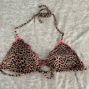 Cheetah print bikini top